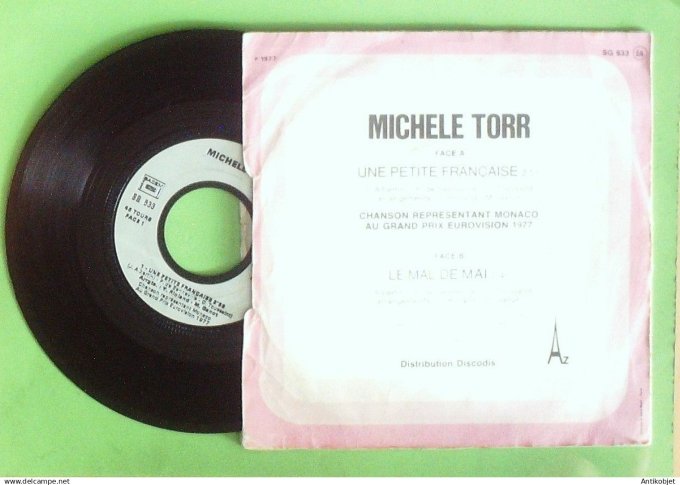 Torr Michèle 45T SP Une petite fille française 1977 Eurovision