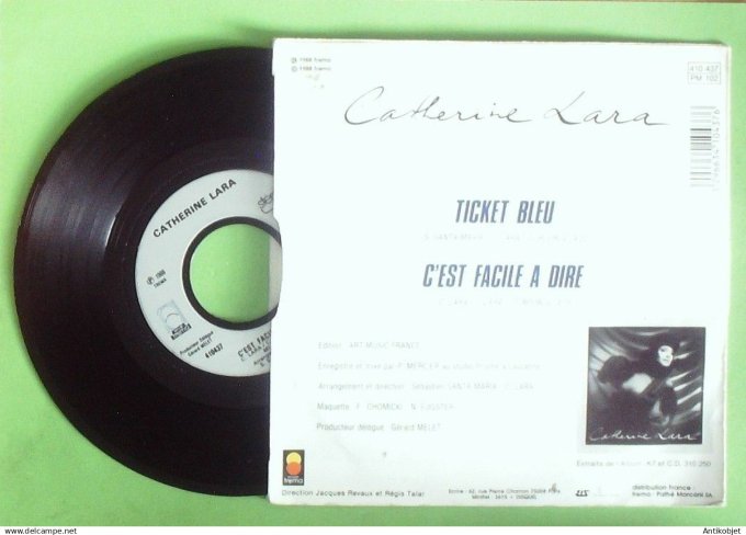 Lara Catherine 45T SP Ticket bleu 1988