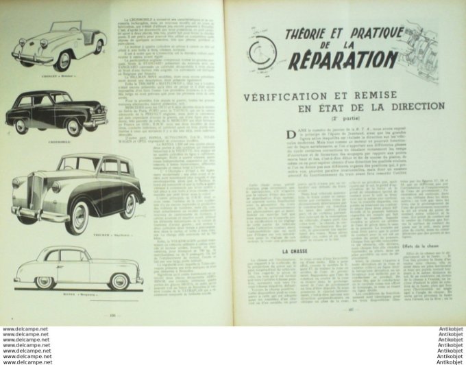 R.T Automobile Renault 4cv Dodge Marchal 47 # 1950