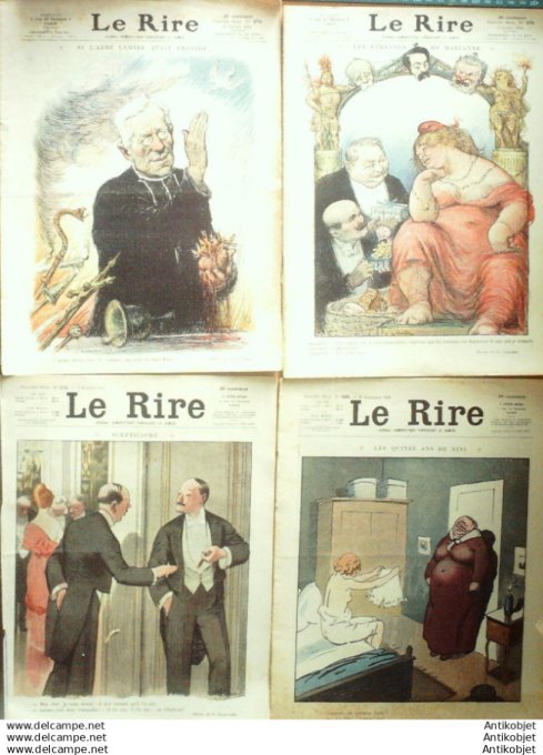 Le Rire 1914 lot 4 revues Nollat Leandre Barcet Villemot Flores Falke Vallee Mirande