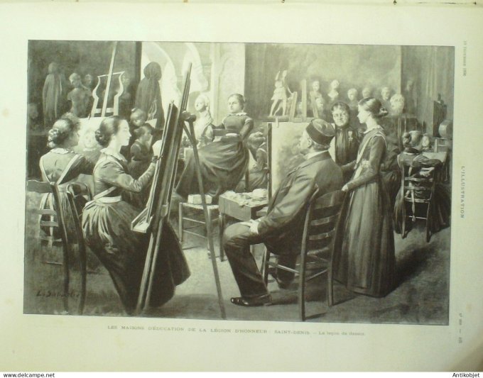 L'illustration 1896 n°2808 Anatole France Madagascar Ikopa St-Denis (93) Laos Pla-Sdam Khône Sarah B