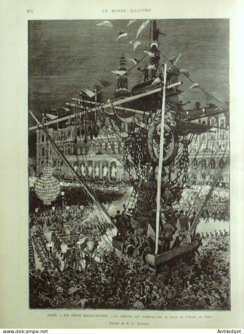 Le Monde illustré 1893 n°1909 Funérailles Mac-Mahon fêtes Franco-Russes