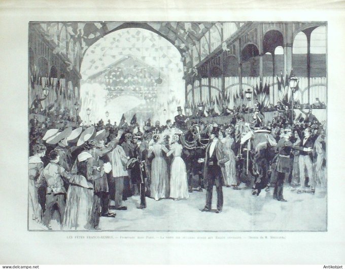 Le Monde illustré 1893 n°1909 Funérailles Mac-Mahon fêtes Franco-Russes