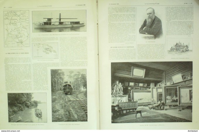 L'illustration 1896 n°2808 Anatole France Madagascar Ikopa St-Denis (93) Laos Pla-Sdam Khône Sarah B