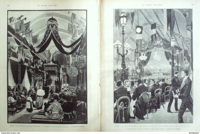 Le Monde illustré 1893 n°1909 Funérailles Mac-Mahon fêtes Franco-Russes