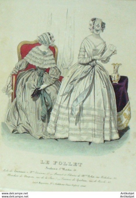 Le Follet 1842 # 967 Robe en Perkale