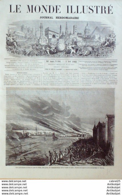 Le Monde illustré 1866 n°486 Autriche Stein Vienne Italie Rovigo Boara Luneville Allemagne Dresde