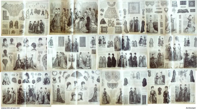 Mode illustree  1879 Lot de 10 journaux