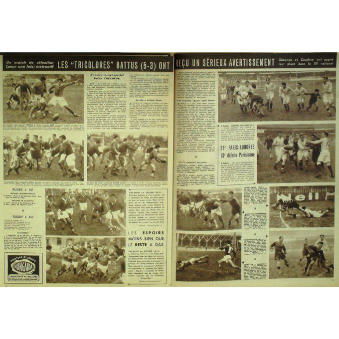 Miroir Sprint 1950 #  233 27 Nov Marcel/Stock Bobet/Matteoli/Queugnet Gimenez/Coudra