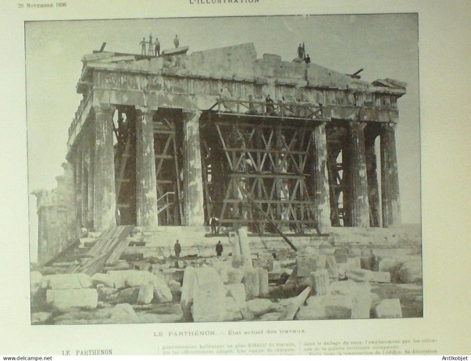 L'illustration 1896 n°2805 Panthéon Pont-canal Briare Chatillon (45) Tome