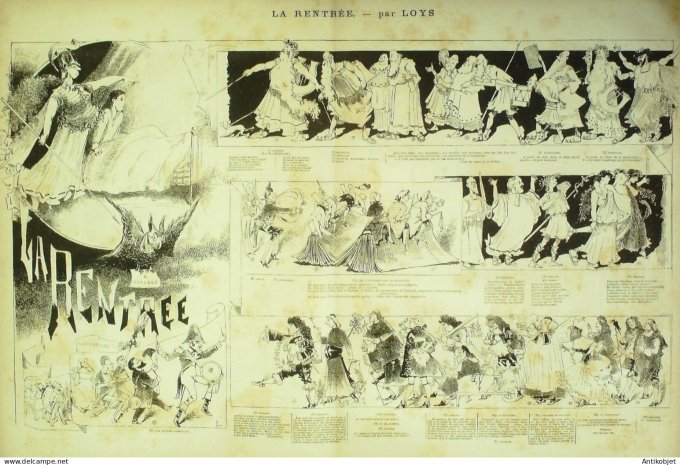 La Caricature 1881 #  94 Rentrée en cage Robida Barret Loys fantaisies parisiennes Bach