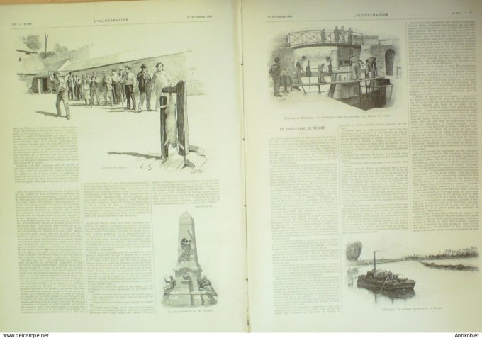 L'illustration 1896 n°2805 Panthéon Pont-canal Briare Chatillon (45) Tome