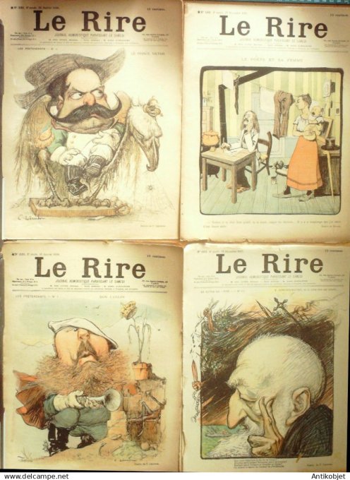 Le Rire 1897 lot 4 revues Rabier Burret Huard Leandre Radiguet HuardFaivre