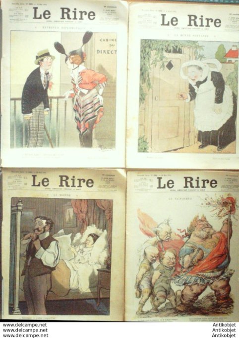 Le Rire 1914 lot 4 revues Laurens Petit Leandre Willette Faivre Rapeno Barcet Pierlis