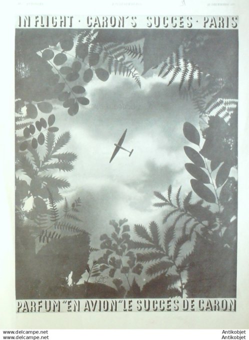 Publicite Cosmetique Caron en Avion 1933