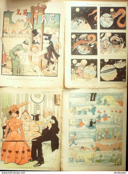 Le Rire 1897 lot 4 revues Rabier Burret Huard Leandre Radiguet HuardFaivre