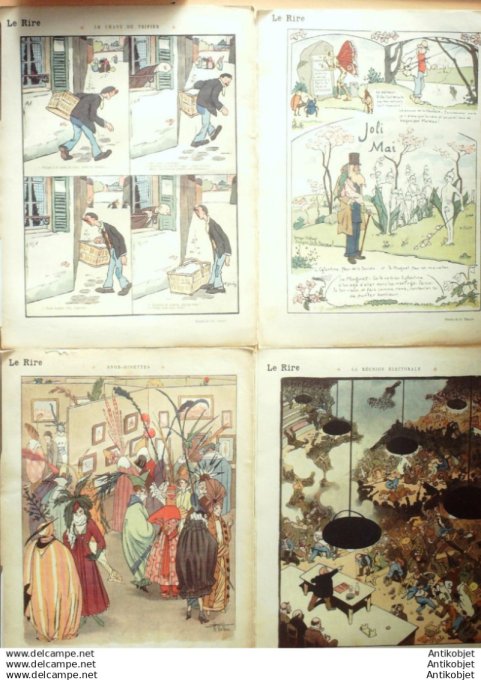 Le Rire 1914 lot 4 revues Laurens Petit Leandre Willette Faivre Rapeno Barcet Pierlis