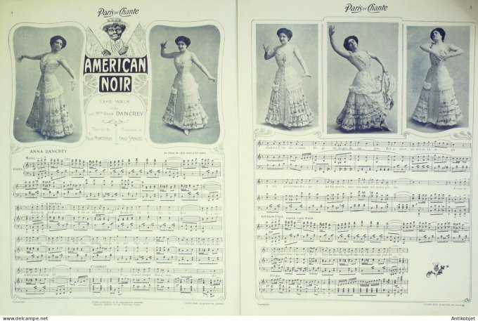 Paris qui chante 1903 n° 10 Polin Sulbac De Pervenche Strit Baby-Quadrille
