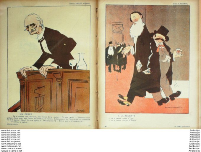 L'Assiette au beurre 1908 # 400 Travaux parlementaires Ostoya Villemot