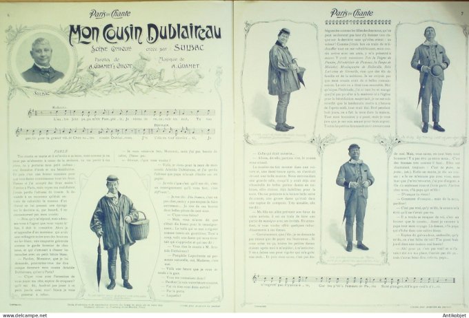 Paris qui chante 1903 #10 Polin Sulbac De Pervenche Strit Baby-Quadrille