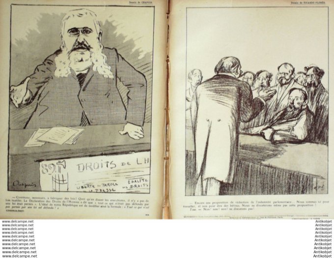 L'Assiette au beurre 1908 # 400 Travaux parlementaires Ostoya Villemot