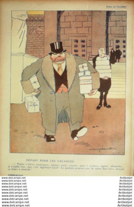 L'Assiette au beurre 1908 # 400 Travaux parlementaires Ostoya Villemot