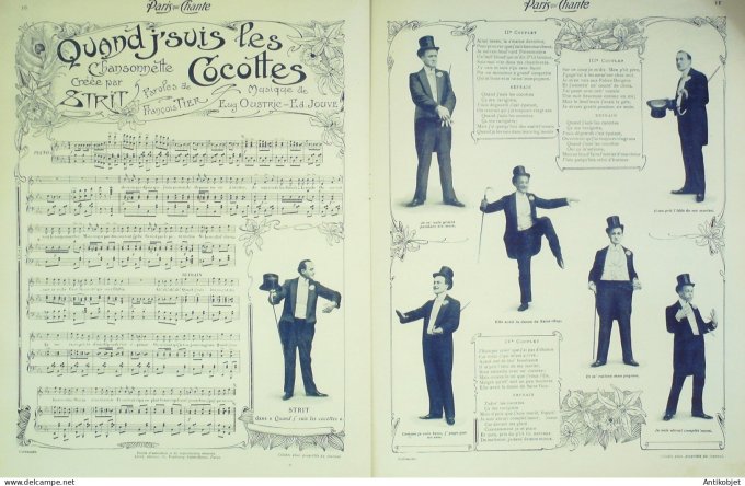 Paris qui chante 1903 n° 10 Polin Sulbac De Pervenche Strit Baby-Quadrille