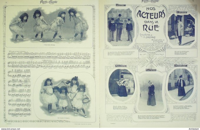 Paris qui chante 1903 #10 Polin Sulbac De Pervenche Strit Baby-Quadrille