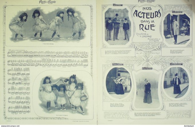 Paris qui chante 1903 n° 10 Polin Sulbac De Pervenche Strit Baby-Quadrille