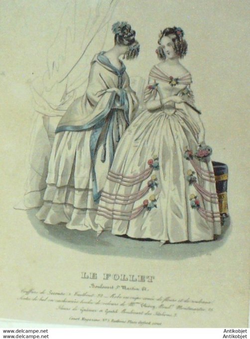 Le Follet 1842 # 975 Robe en crêpe