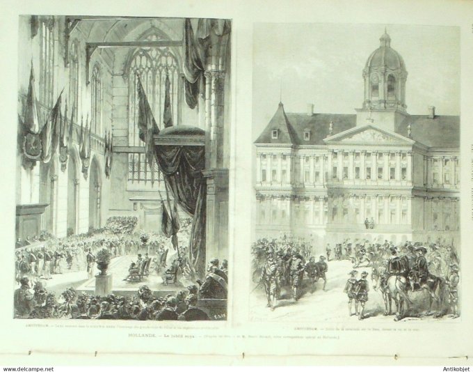 Le Monde illustré 1874 n°893 Italie Florence Paris 12 rue Citeaux incendie