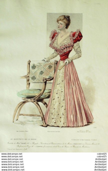 Gravure Mode Le Moniteur 1897 # 11 (Old Fashion plate)