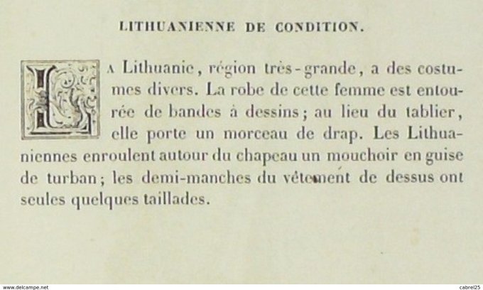 Lithuanie Villageoise 1859