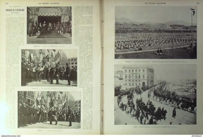 Le Monde illustré 1903 n°2404 Alger Oran Marseille (13) Tunisie Monastir Chine Princes Tching & Youn