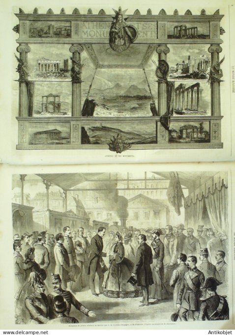 Le Monde illustré 1863 n°299 Cirque éternel Grèce Athènes Espagne prince Adalbert Mexique Jalapa