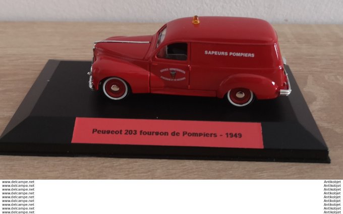 Peugeot 203 fourgon de Pompiers 1:43 1949