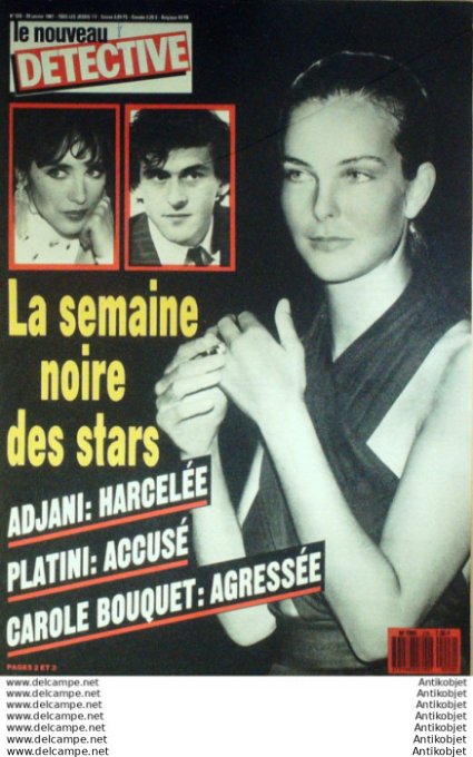 Détective 1987 # 228 Carole Bouquet Platini Chambéry Forbach Aurillac Montreuil  Châteaumeillant