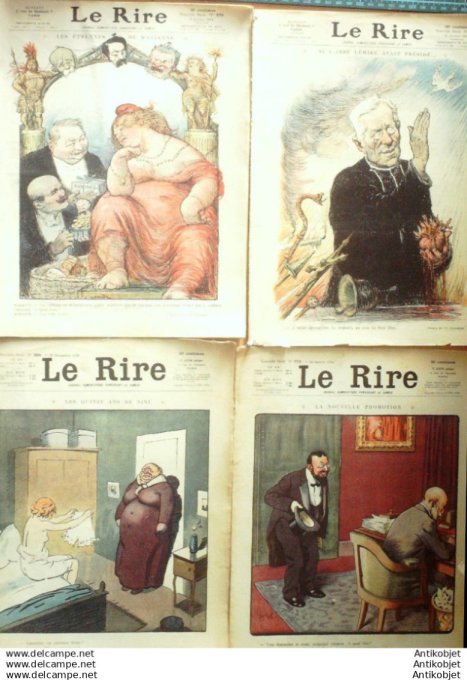 Le Rire 1914 lot 4 revues Leandre Barcet Genty Nollat Radiguet Mirande Petit Flores Falke