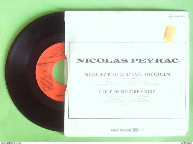 Peyrac Nicolas 45T SP Ne jouez plus God save the Queen 1978