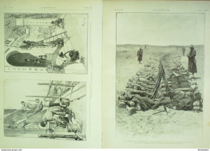 L'illustration 1900 n°2983 Afrique-Sud Transvaal Ladysmith A.Falguière Roma Année Sainte pélerinage