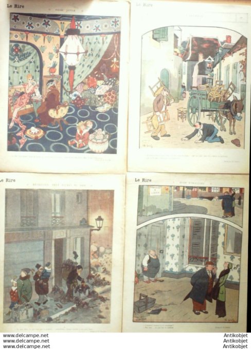 Le Rire 1914 lot 4 revues Leandre Barcet Genty Nollat Radiguet Mirande Petit Flores Falke