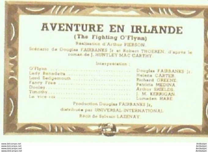 Aventure en Irlande Douglas Fairbanks Hélena Carter Richard Greene