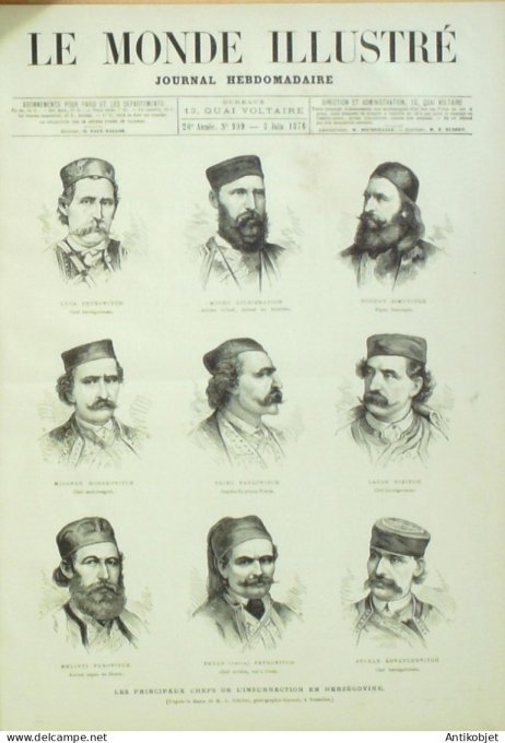 Le Monde illustré 1876 n° 999 Arras (62) Bouvelinghen (62) Maroc Oued Isly Oudjeda Grèce Turquie Con