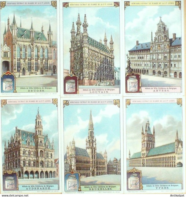 Chromo Liebig Sang 1170 Belgique hotels de ville celebres (1925)