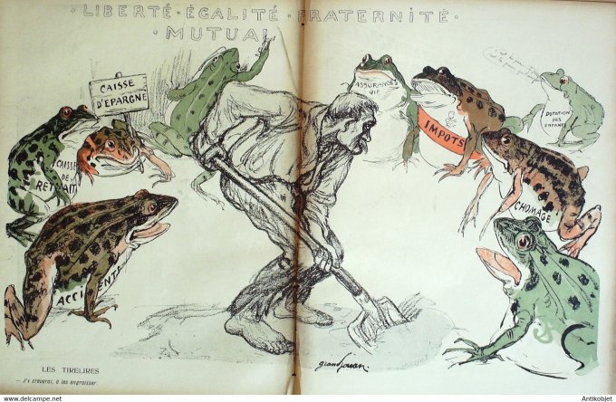 L'Assiette au beurre 1905 # 240 La Mutualité Grandjouan Delannoy