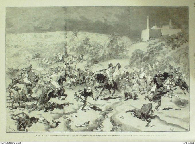 Le Monde illustré 1876 n° 999 Arras (62) Bouvelinghen (62) Maroc Oued Isly Oudjeda Grèce Turquie Con