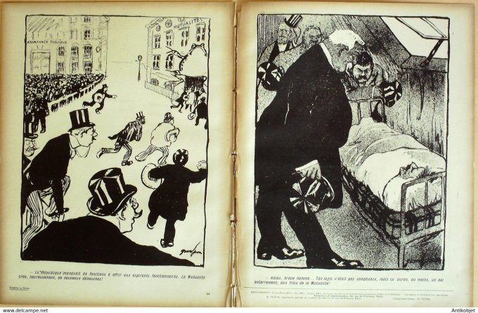 L'Assiette au beurre 1905 # 240 La Mutualité Grandjouan Delannoy