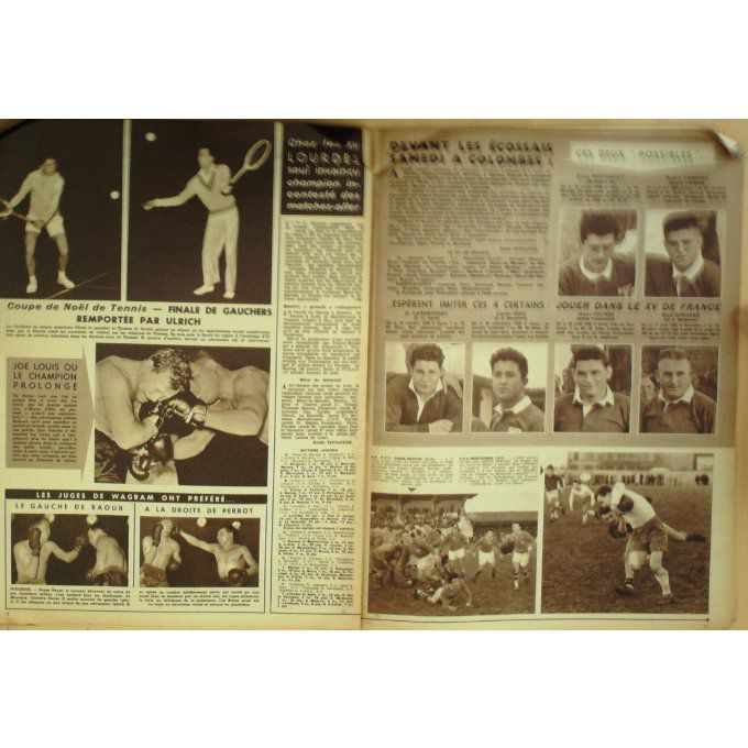 Miroir Sprint 1951 #  239 8 Jan Lognay Louis Baour Perrot Samuelson Ulrich Joe Louis