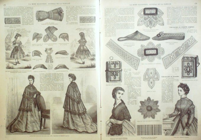Journal Mode illustrée 1870 # 23 Mantelet & cache-poussière 