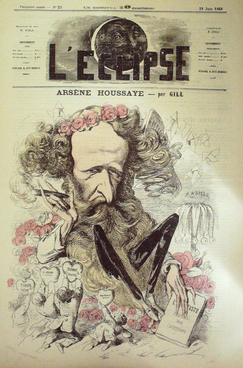 L'Eclipse 1868 n°23 ARSENE HOUSSAYE André GILL